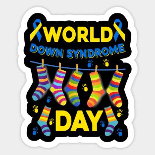 Cool Socks World Down Syndrome Awareness Sticker